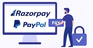 Razorpay and PayPal payment gateway integration for ecommerce websites in India ensuring safe online transactions.