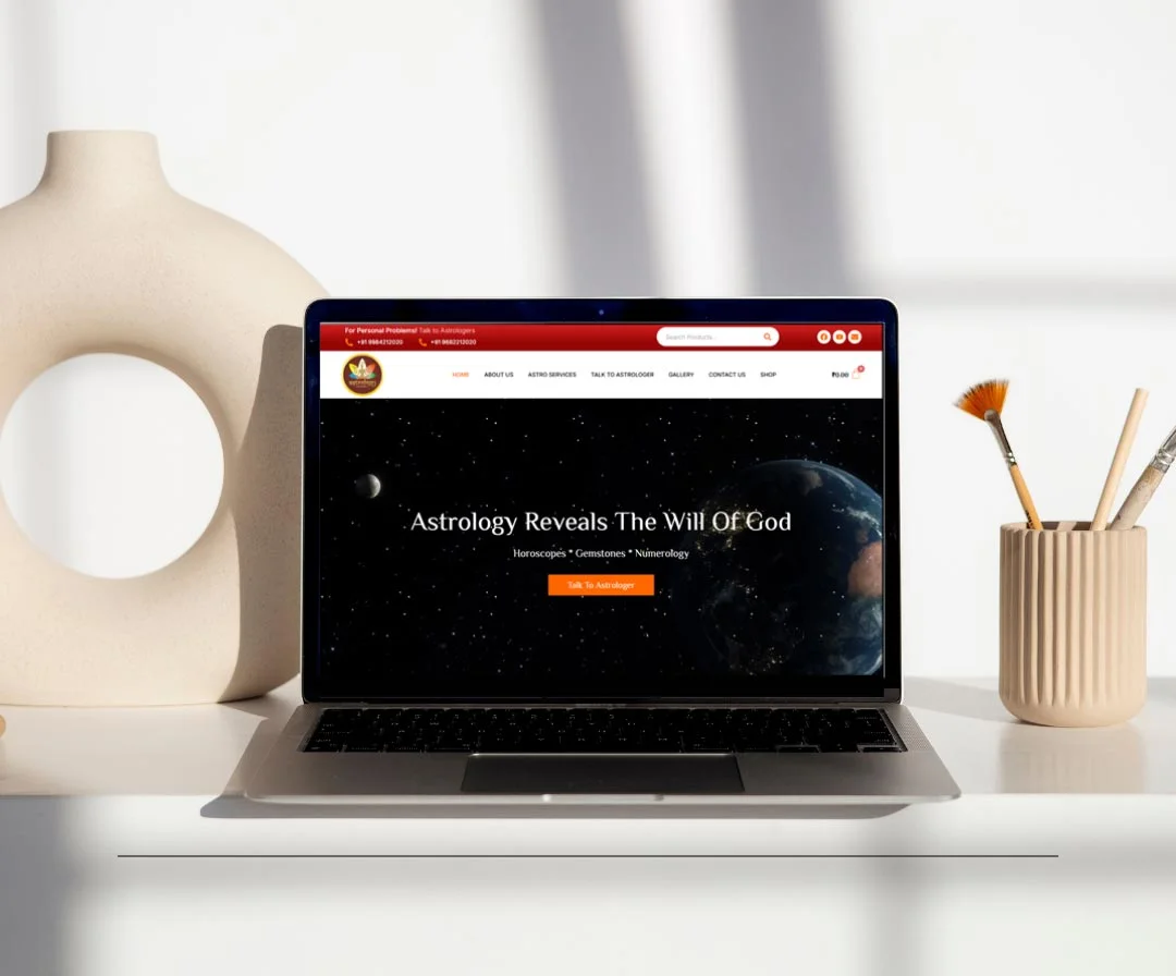 Astrology appointment and service booking website developed in WordPress