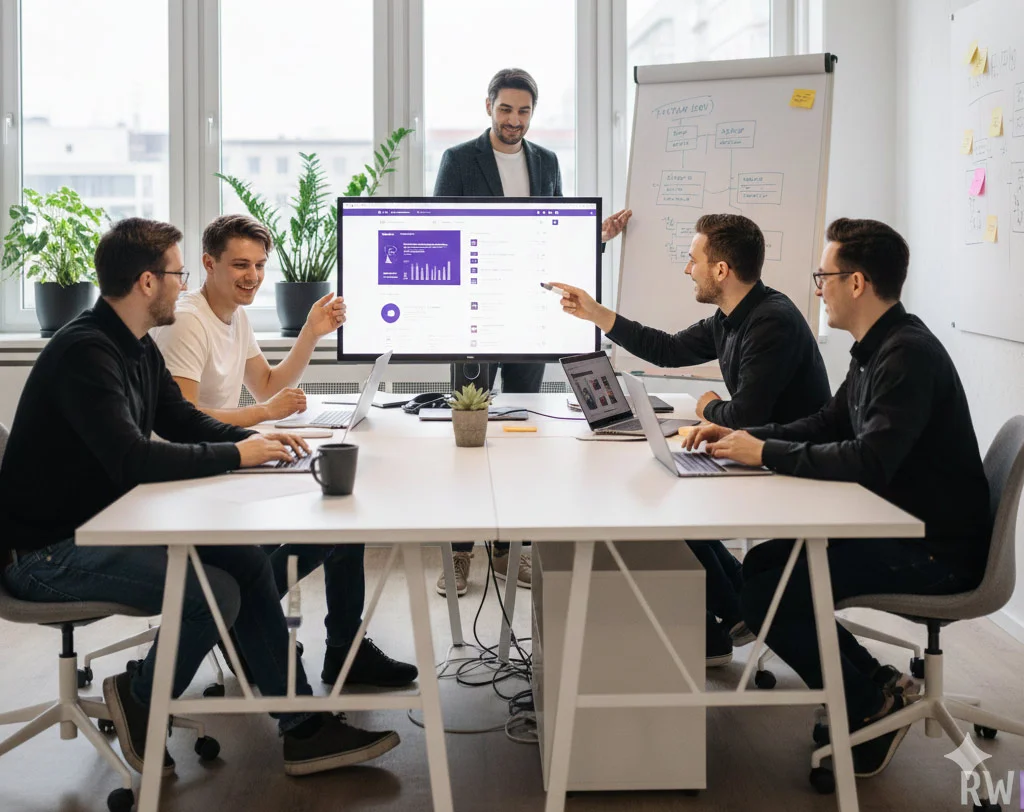 Professional website design and development team in India working on WordPress and custom web projects.