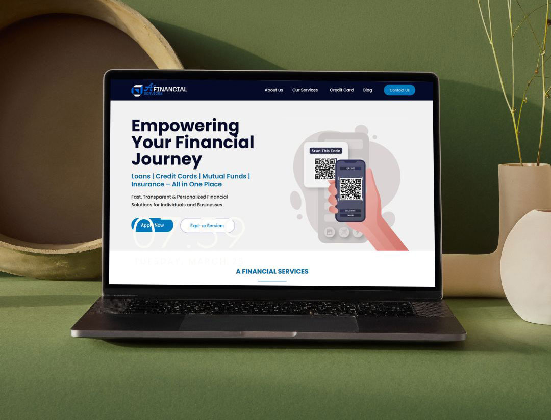 Financial services website design for A Financial Services by Rahat Web Design